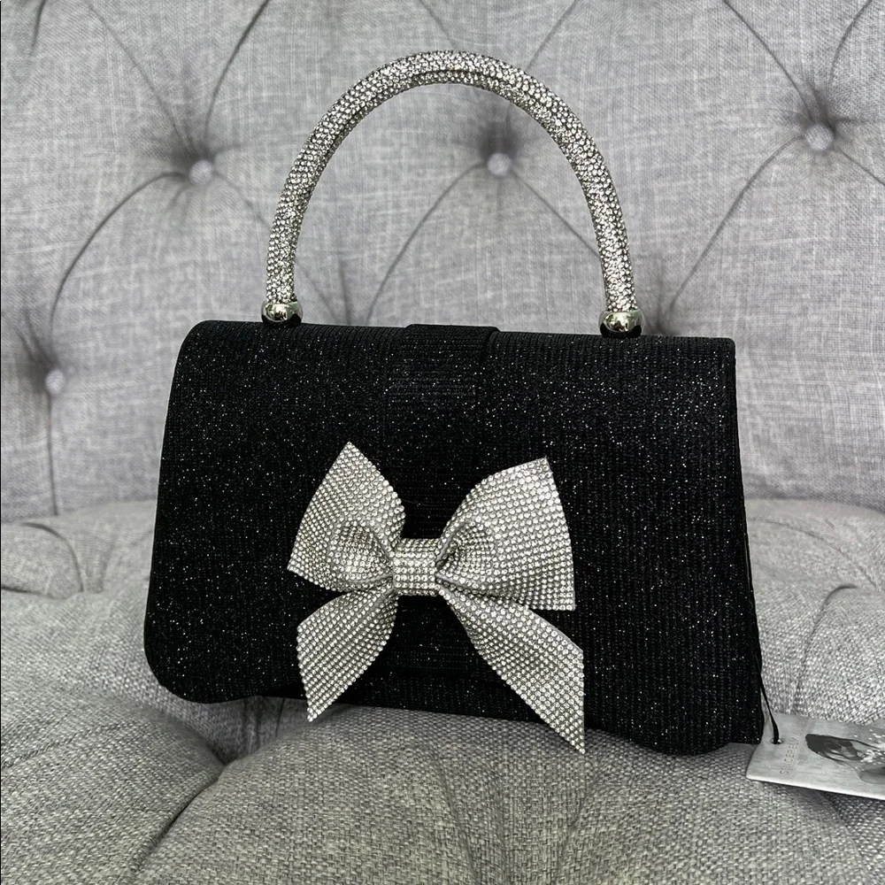 Elegant Black and Silver Women's Handbag